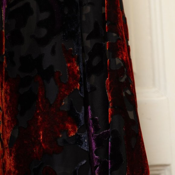 Vintage Long Sleeve Velvet Sheer Kimono Jacket - Picture 4 of 6